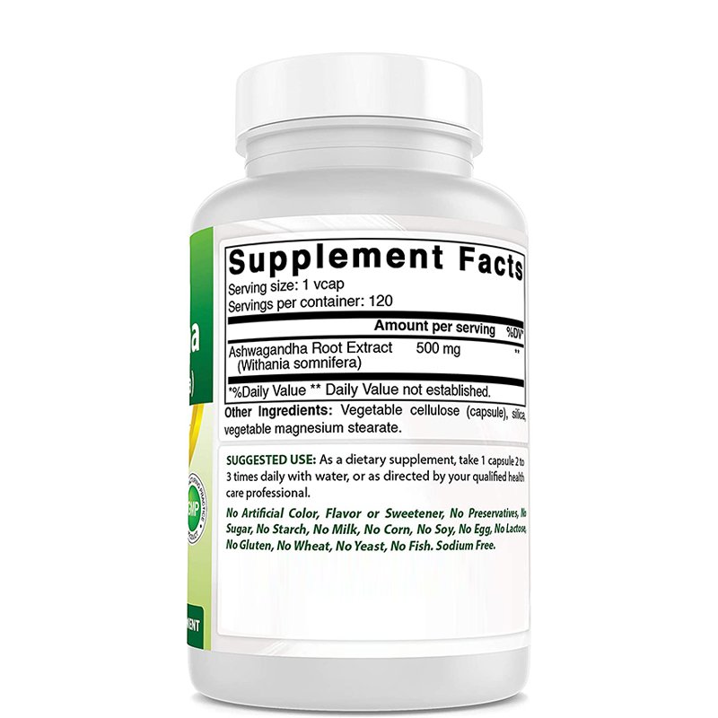 Manufacturers Private Label Organic Pure Ginseng Vegan Ashwagandha Capsules