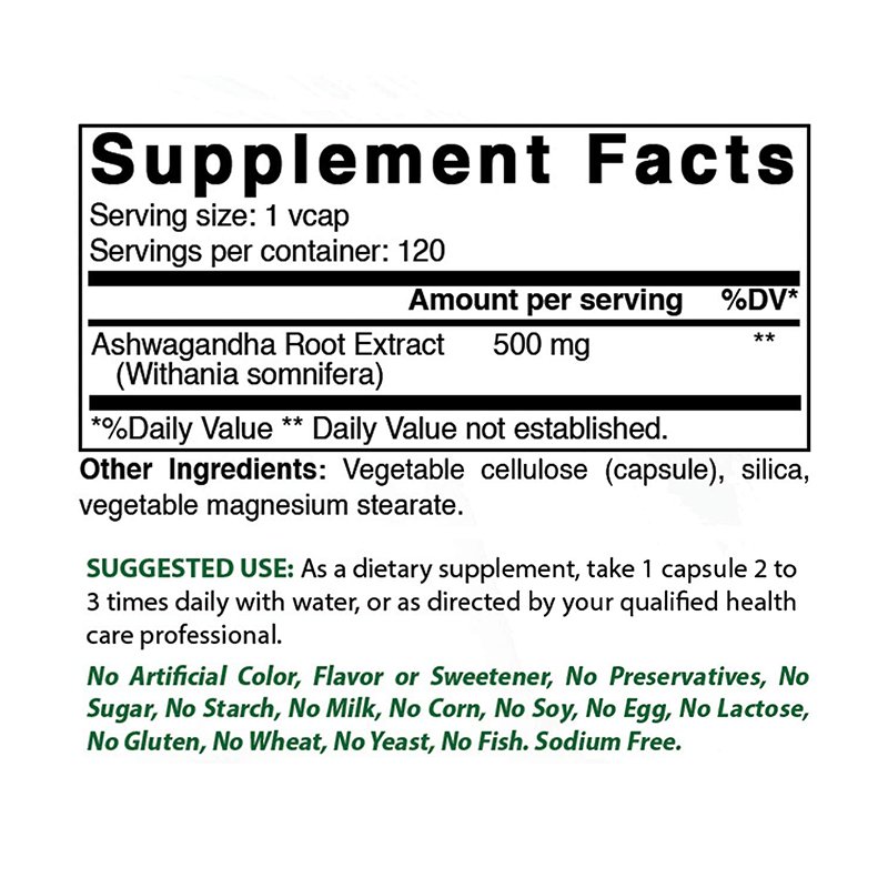 Manufacturers Private Label Organic Pure Ginseng Vegan Ashwagandha Capsules
