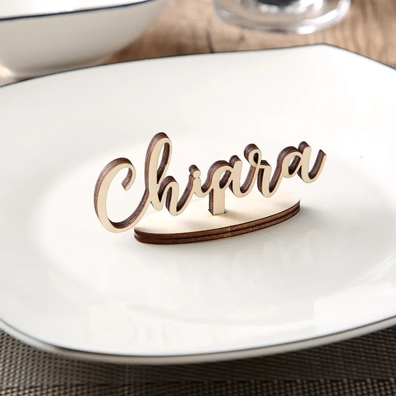 Customized Wedding table number Guset Name Place Cards Nameplate Gold Mirror Acrylic Name Plate