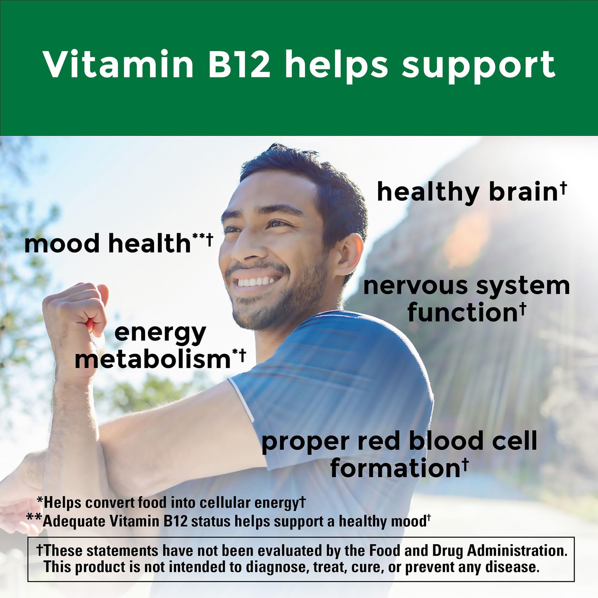 Vitamin B12 1000 mcg Dietary Supplement For Energy Metabolism Release Tablets