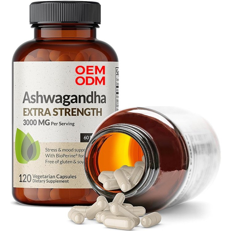 120 Capsules Ashwagandha Capsules Extra Strength 3000mg Stress Relief Formula Focus and Energy Support Supplement