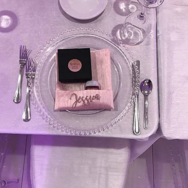 Multi-colors Laser Cutting Acrylic Names Plastic Names Place Colorful Acrylic Name Tags Wedding Signs with a Personalized Design