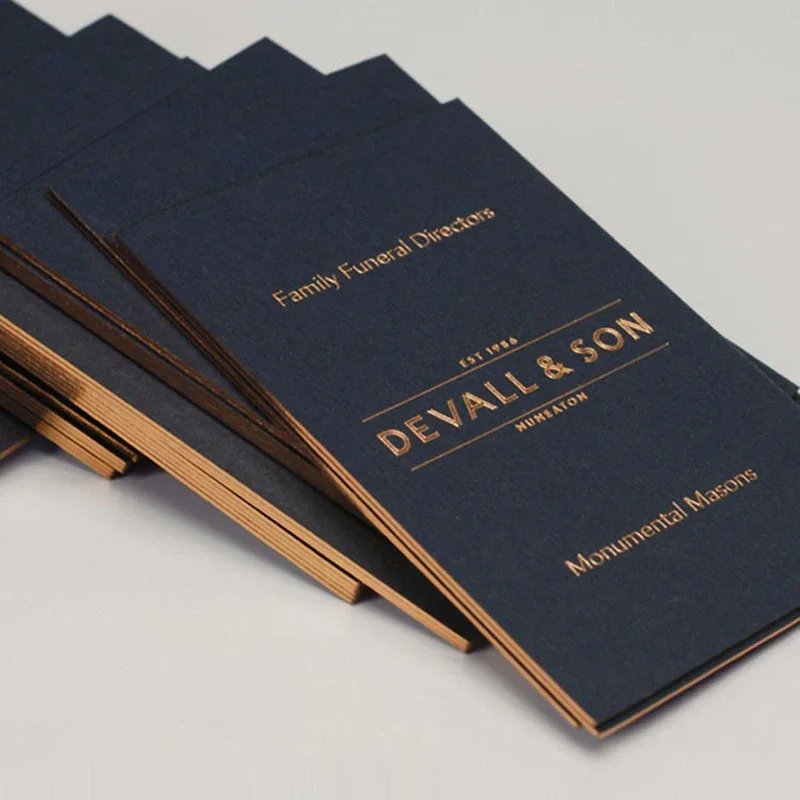 Custom Logo Luxury Business Card With Foil Stamping Busines Card Business Card Printing With Own Logo UV Special New Design Gold