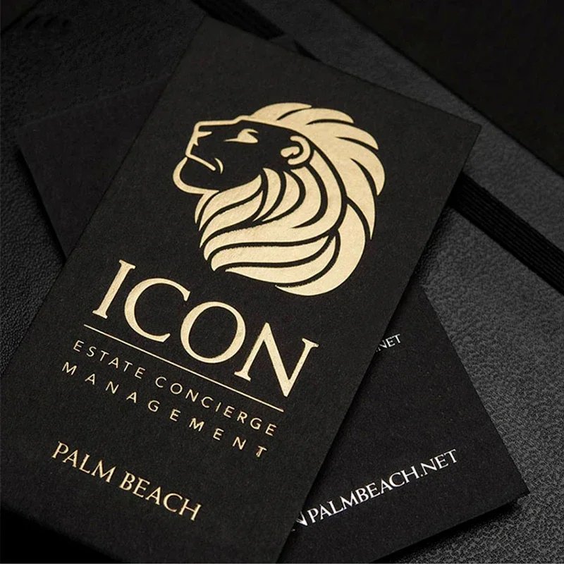 Custom Logo Luxury Business Card With Foil Stamping Busines Card Business Card Printing With Own Logo UV Special New Design Gold
