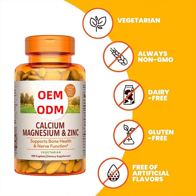 Calcium Magnesium Zinc Supports Strong Bones Promotes Nerve And Muscle Health 100 Caplets