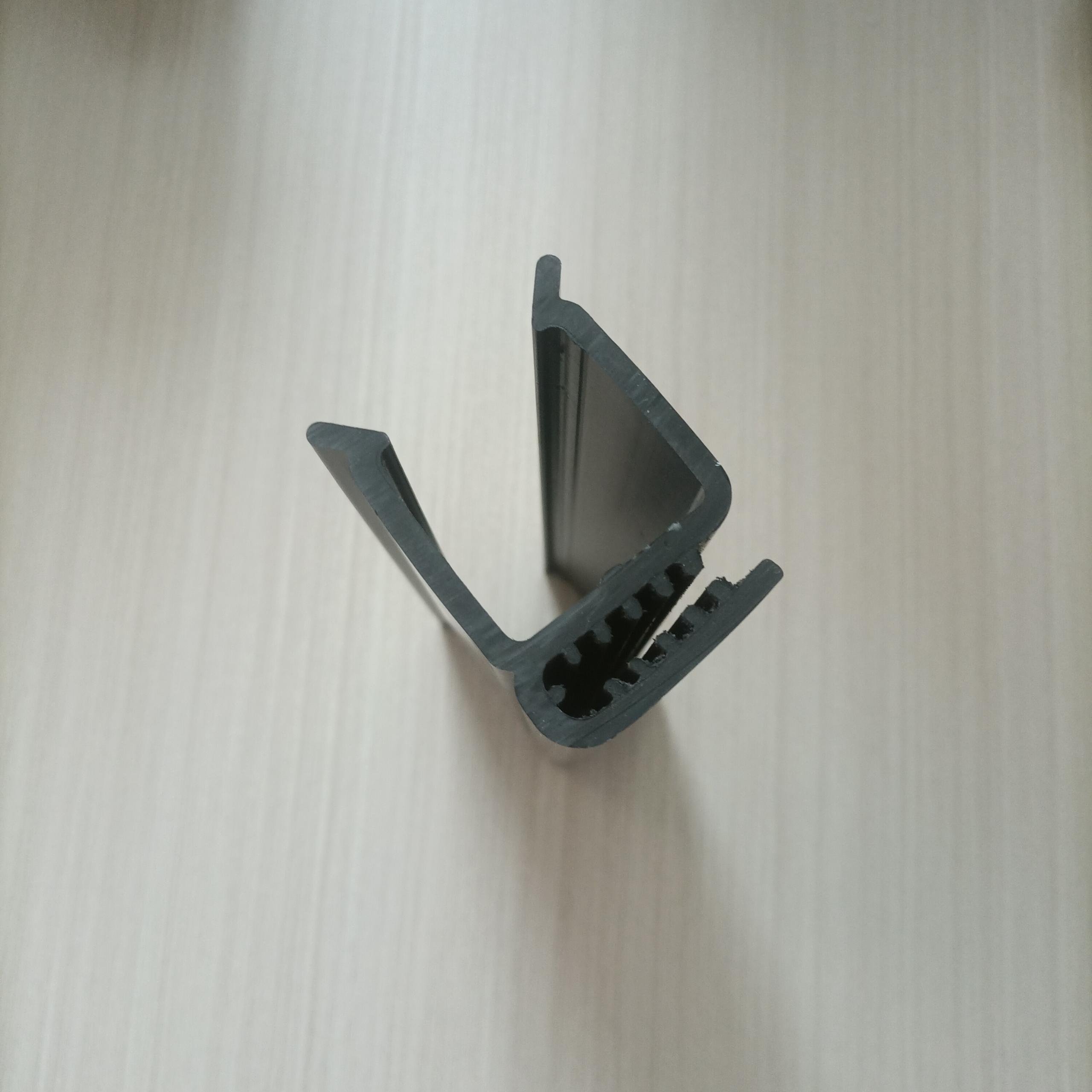 HYDG high quality pvc plastic strip with groove glass mirror edge banding used for placing glass products