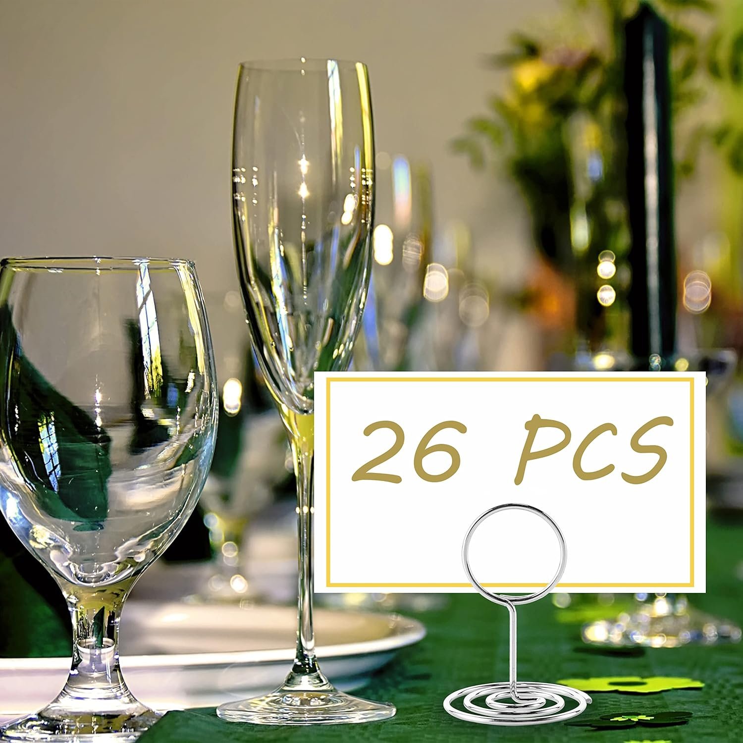 Silver Place Card Holder Cute Table Number Card Holders Menu Memo Clips Classy Table Picture Photo Stands