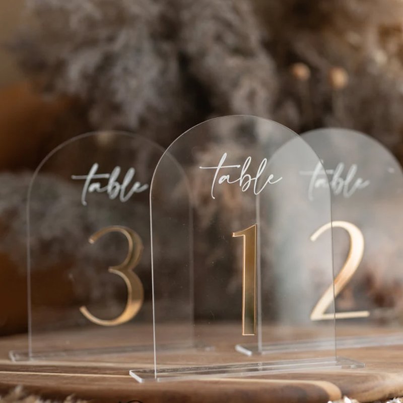 customs plexiglass table sign acrylic wedding centerpieces Place Cards Table Numbers for shop