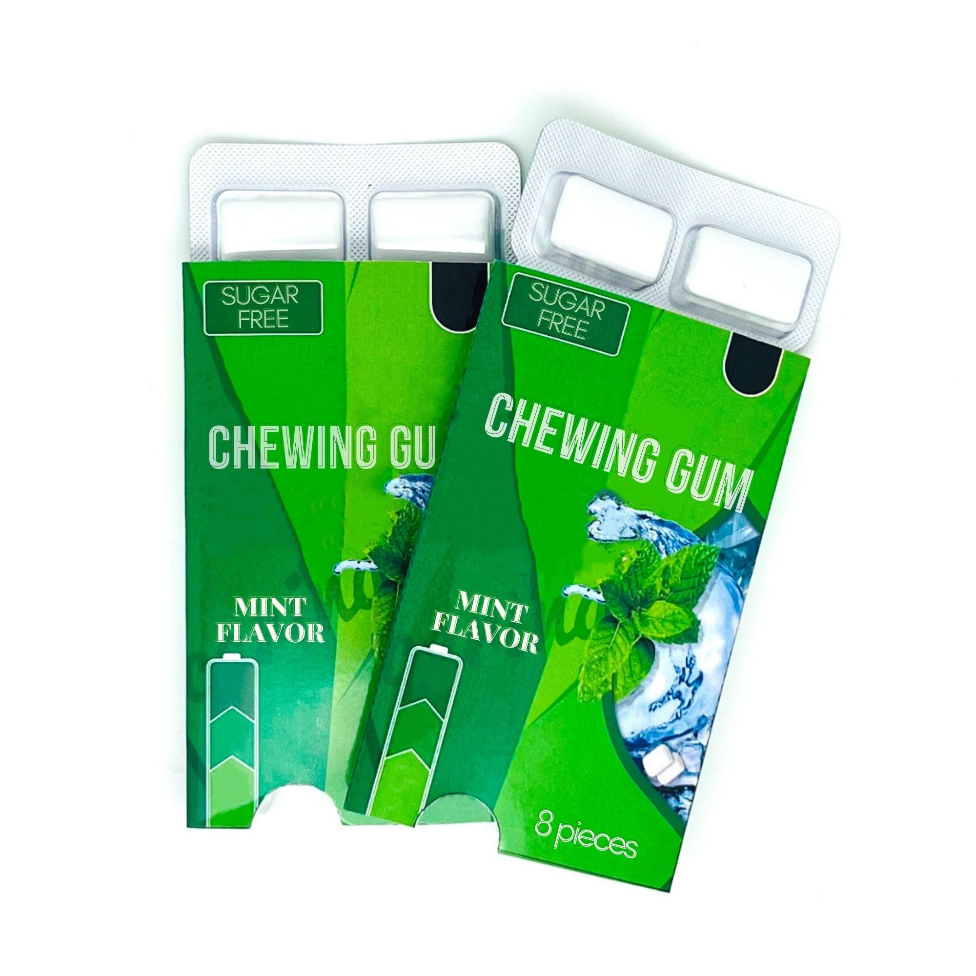 Caffeinated Natural Energy Chewing Gum Peppermint Coffee Gum