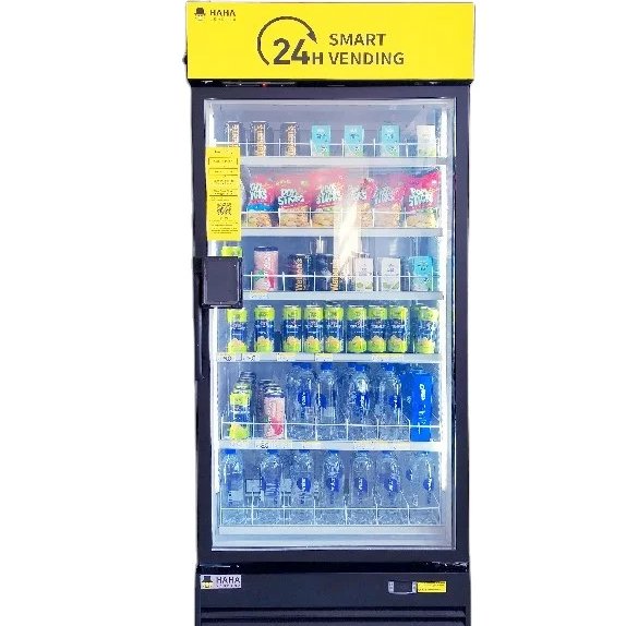 smart fridge Combo vending machine snacks soft drinks chips cold drinks soda