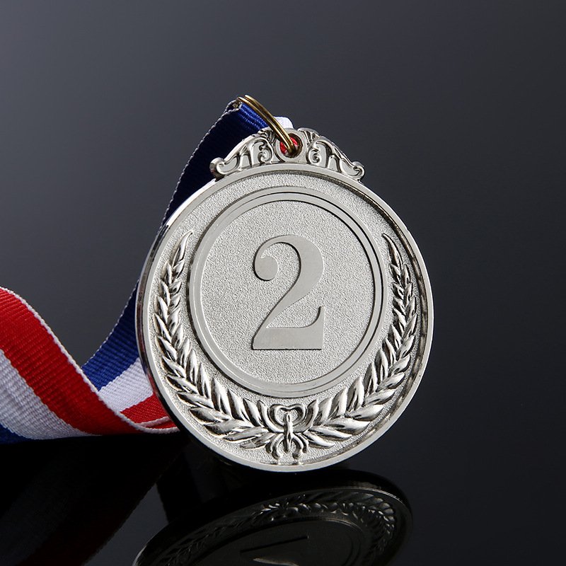 Zero profit (Metal medal ,2.5inch) Sports awards medals,Gold 1st Place Winner Medals, with 32-Inch Red, White, and Blue Ribbon
