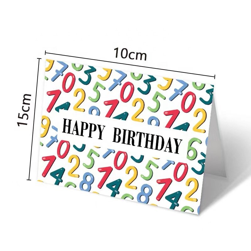 High Quality Wholesale 24 Pcs/pack Eco Friendly Happy Birthday Card Custom Greeting Cards With Envelopes