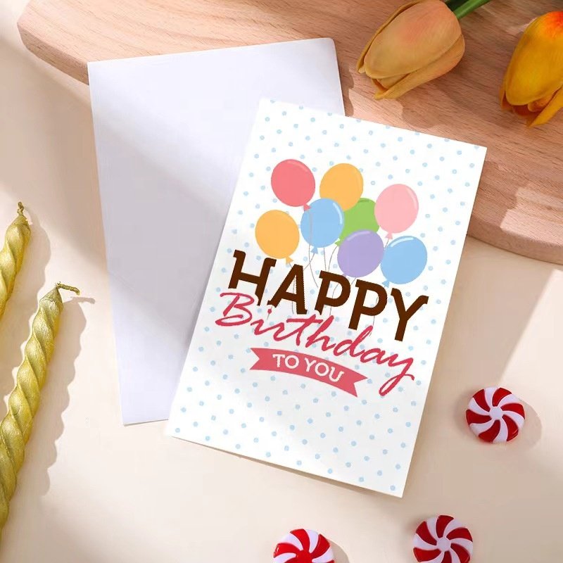 High Quality Wholesale 24 Pcs/pack Eco Friendly Happy Birthday Card Custom Greeting Cards With Envelopes