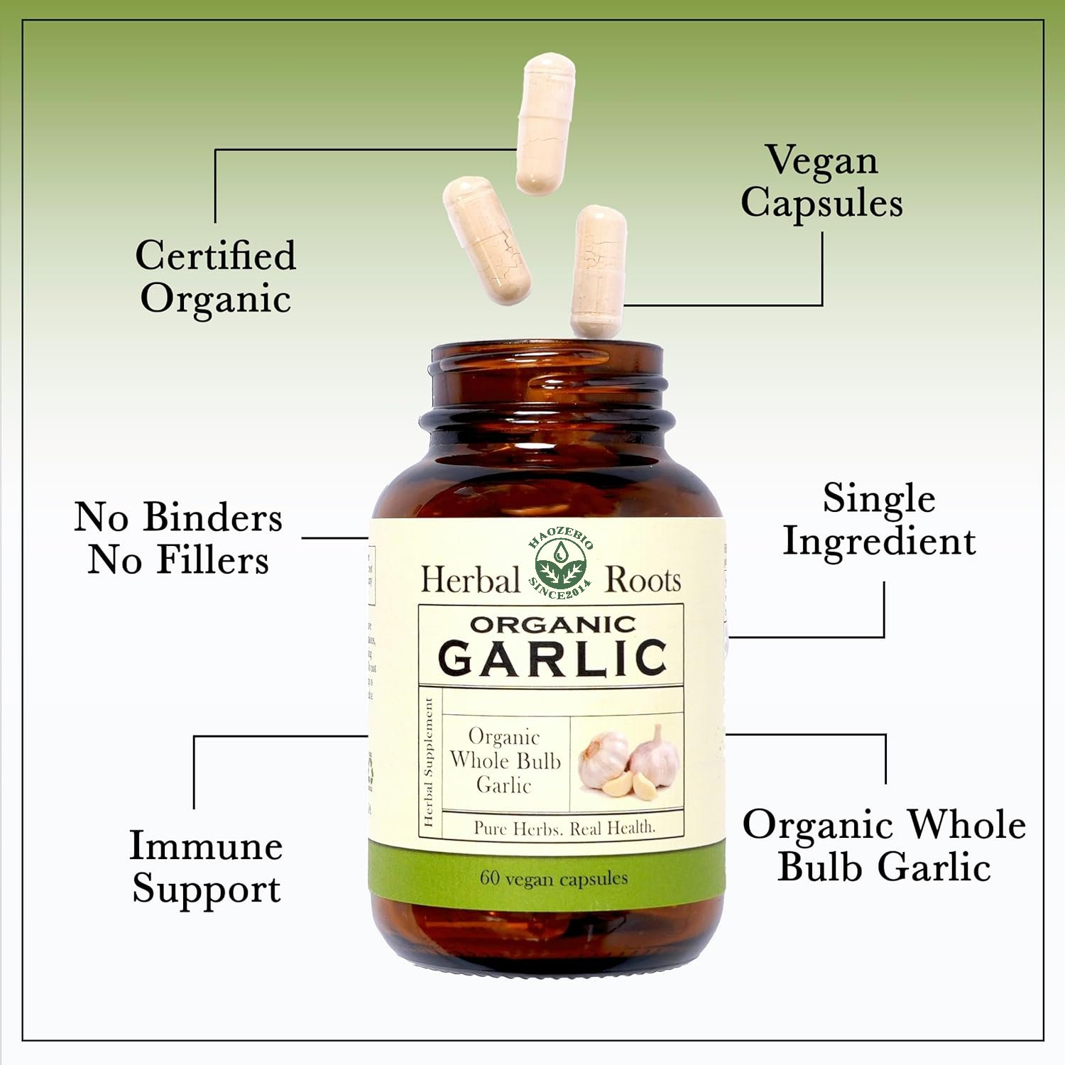 Private label supplement manufacturer black garlic capsules garlic oil capsules