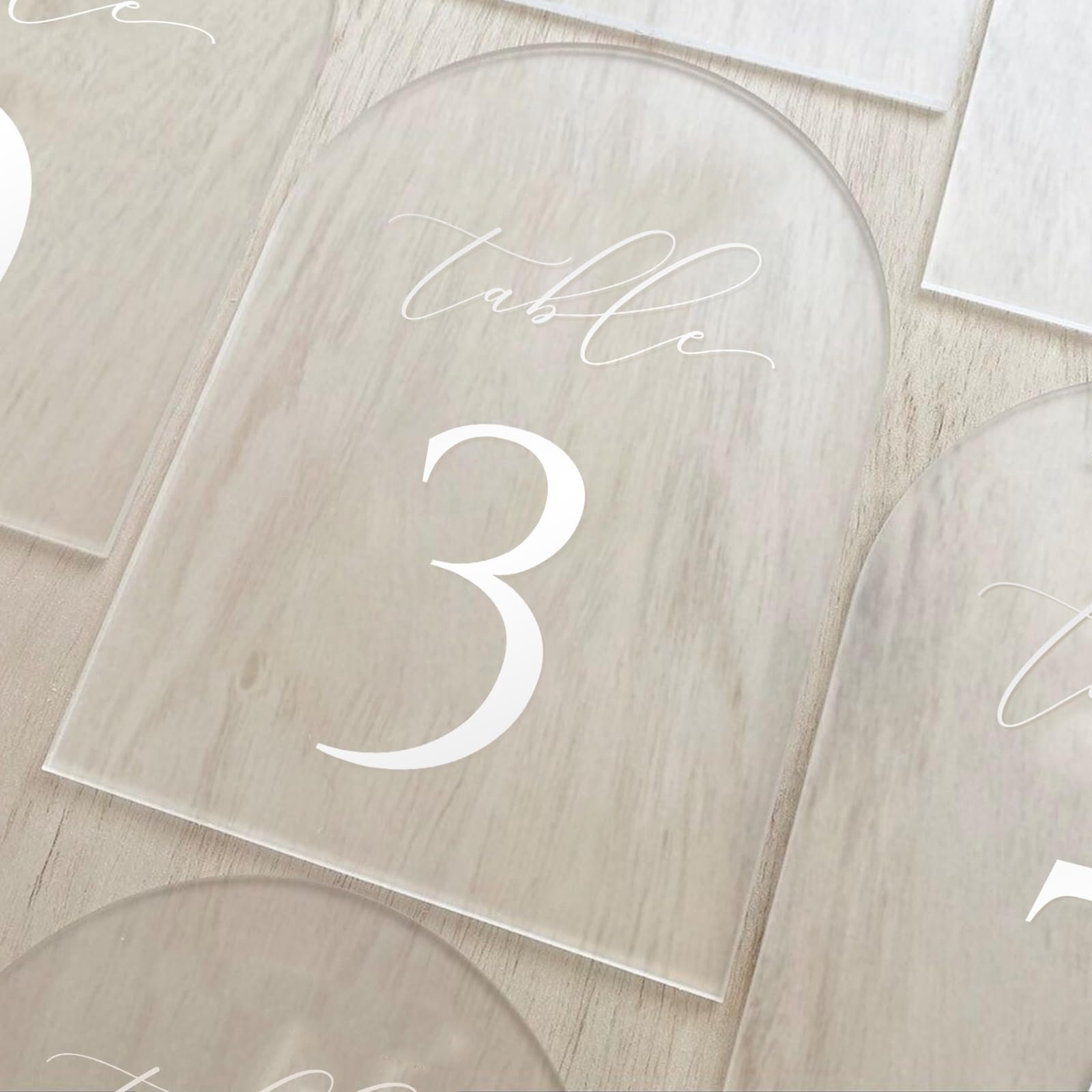 Factory wholesale Clear Arch 1-15 Place Cards and Table Numbers Clear Arch Table Numbers for Wedding Reception Party Event