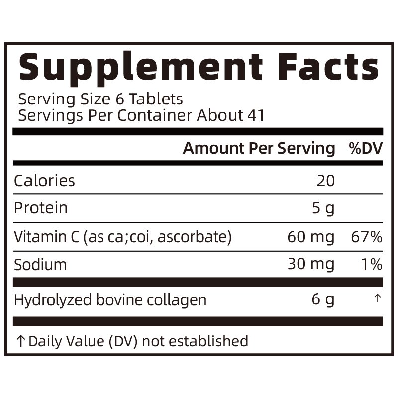 250 tablets super collagen type 1&3 dietary supplement for healthy skin hair nails joint support