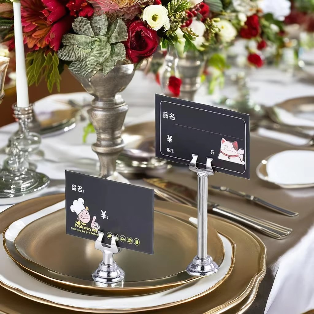 High quality 4CM 7CM 10CM metal Table Number holders assorted color wedding Table sign holders