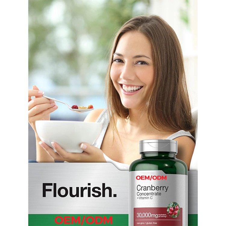 Cranberry Concentrate Extract Pills Vitamin C 150 Capsules Non-GMO and Gluten Free Cranberry Supplement