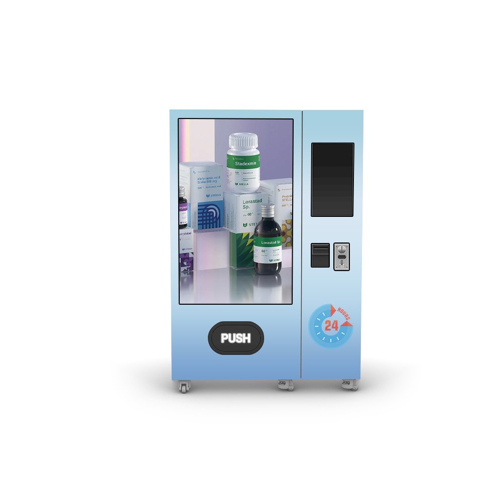 Fully Automatic Makeup Vending Machine Touch Screen Foods And Drinks Noodles Cupcake With Elevator