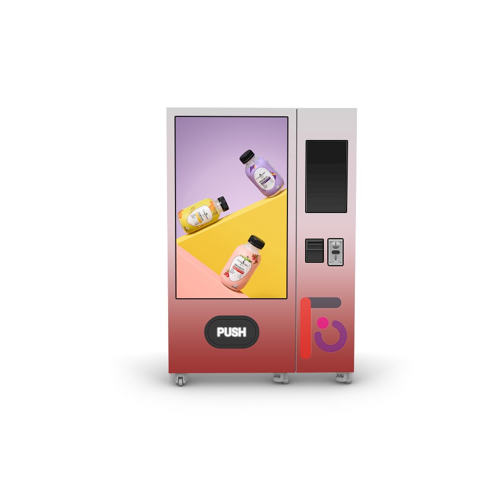 Fully Automatic Makeup Vending Machine Touch Screen Foods And Drinks Noodles Cupcake With Elevator