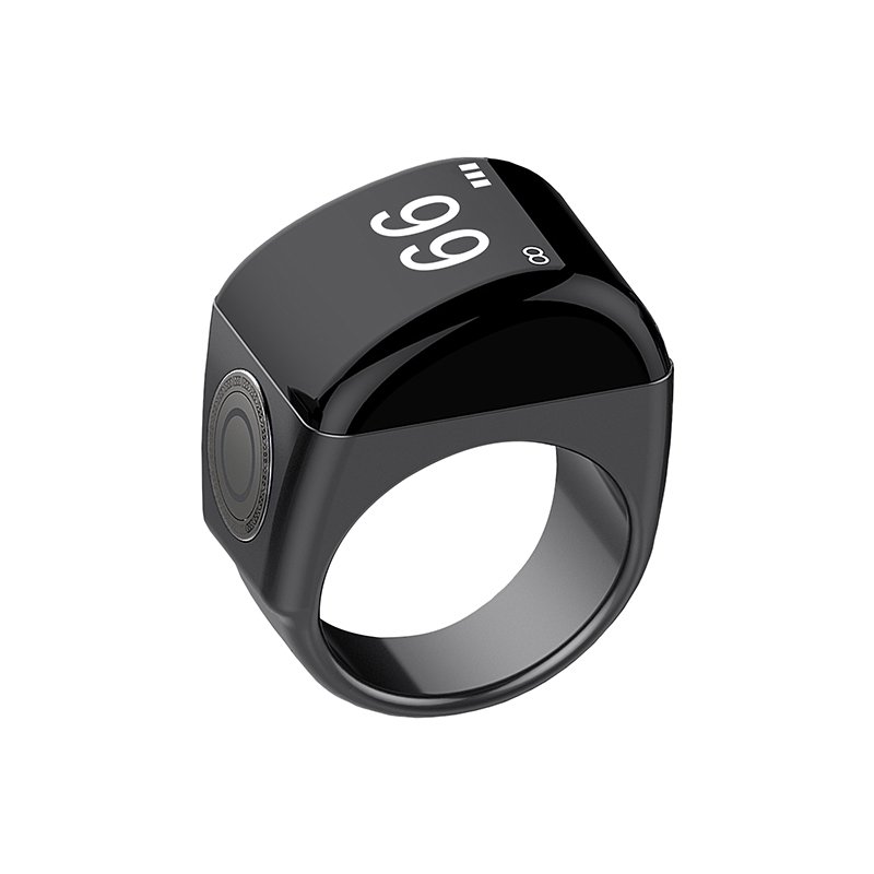 Electronic Zikir Counter New Technology Design Smart Thermometer Ring Titanium Steel Temperature Measuring Smart Rings