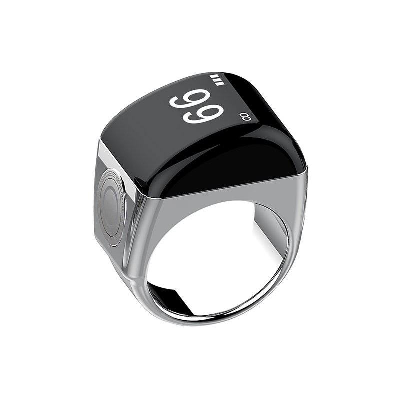 Electronic Zikir Counter New Technology Design Smart Thermometer Ring Titanium Steel Temperature Measuring Smart Rings