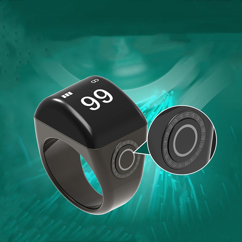 Electronic Zikir Counter New Technology Design Smart Thermometer Ring Titanium Steel Temperature Measuring Smart Rings