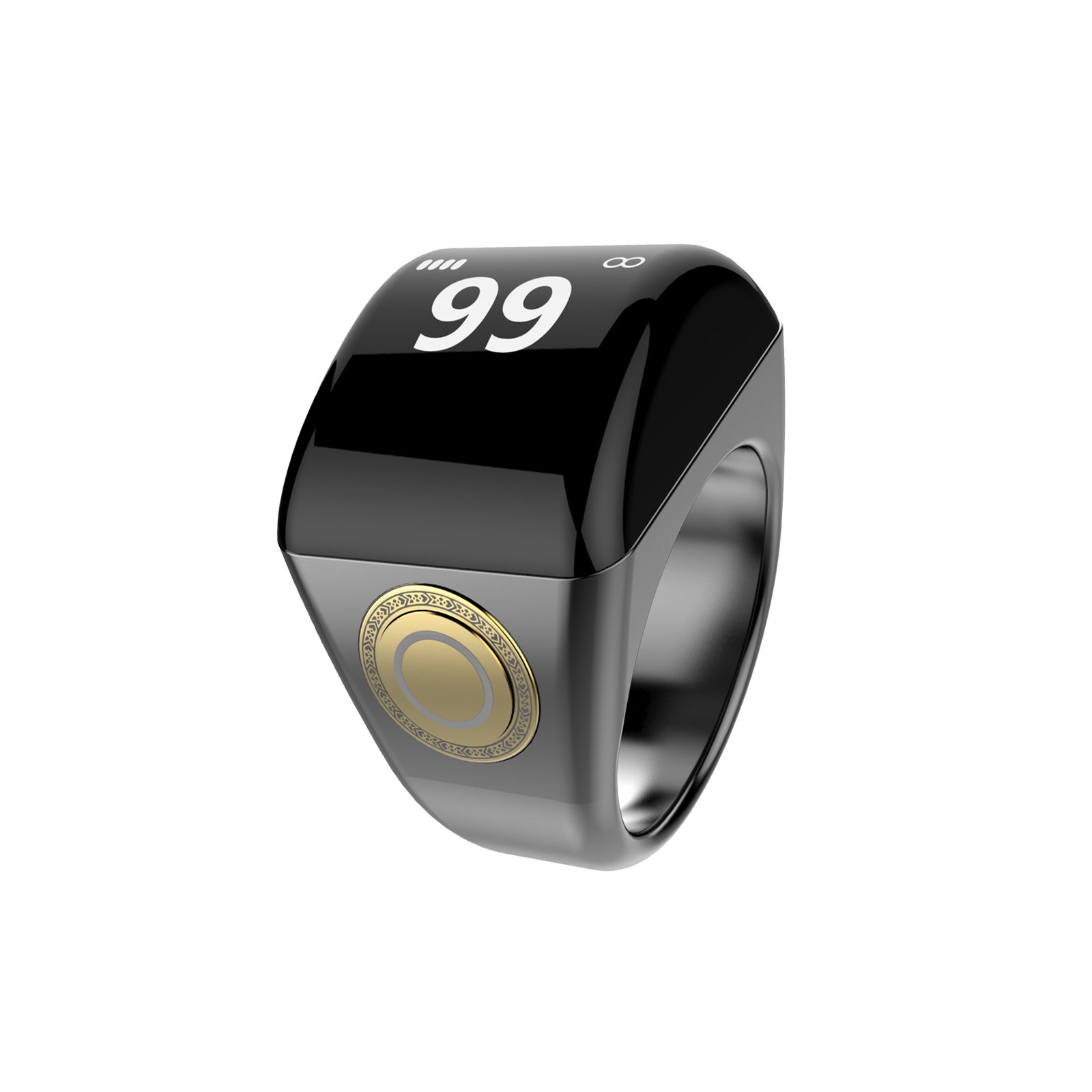 Electronic Zikir Counter New Technology Design Smart Thermometer Ring Titanium Steel Temperature Measuring Smart Rings