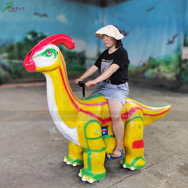 Children Electric Dinosaur Ride Car Parasaurolophus for Amusement Park