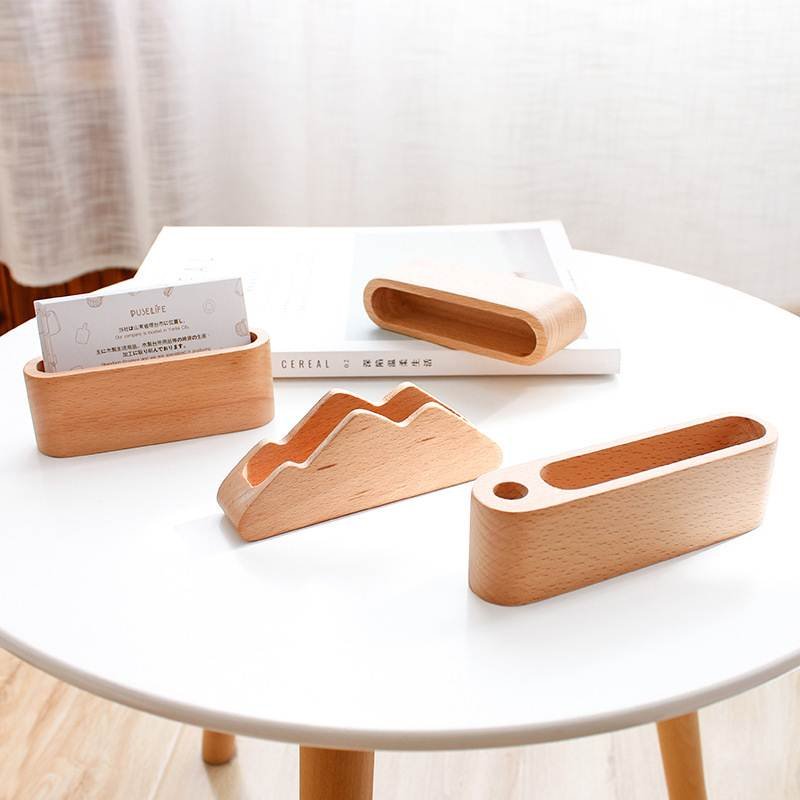 Wood Wedding Place Card Holders Wooden Card Stand for Table Numbers Wooden base