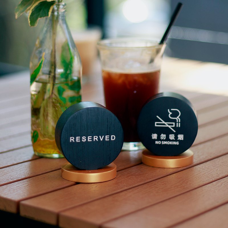 Factory Direct Customizable Wooden Table Numbers Place Cards round Pattern Wedding Restaurant Bars Cafe Hotel Sign Custom Logo