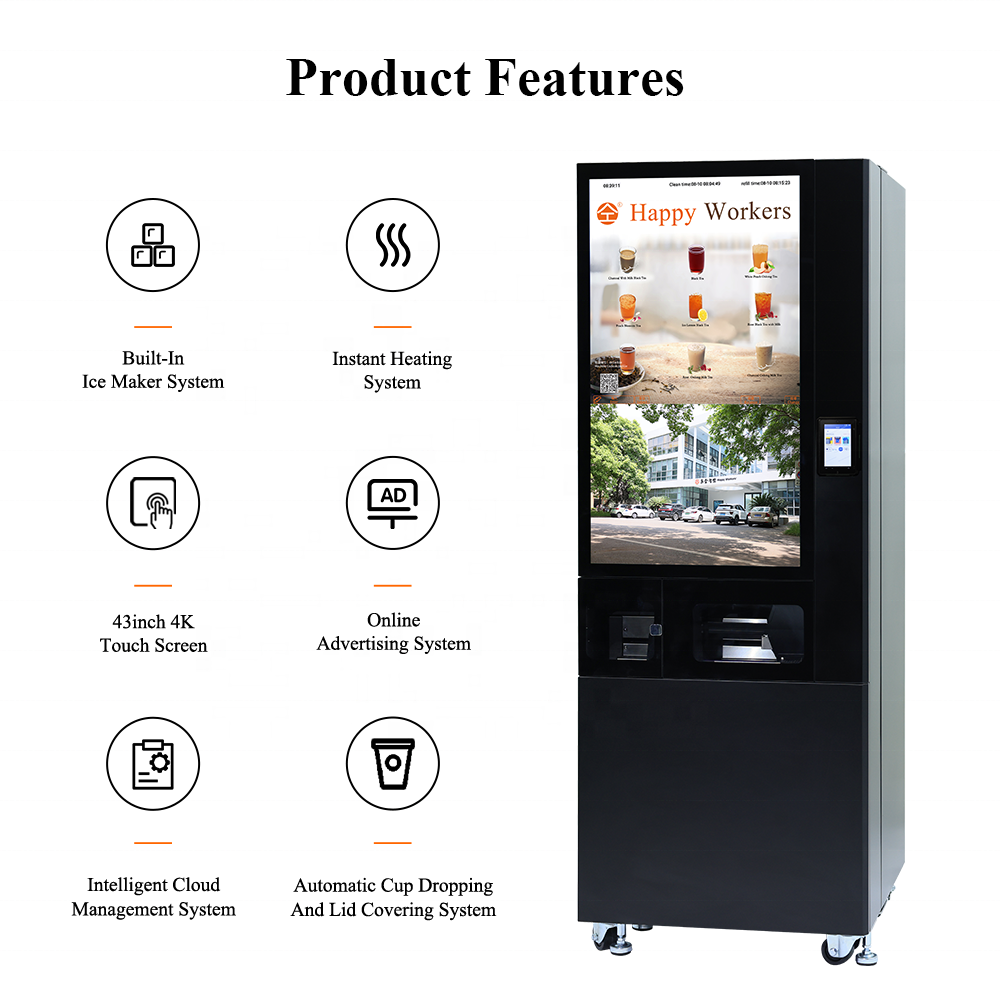 2024 New Innovation Customized Smart Tea Vending Machine for Public Place
