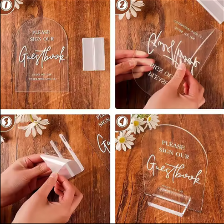 Custom Acrylic Place Card Arch Wedding Sign Standee Acrylic Table Numbers For Wedding