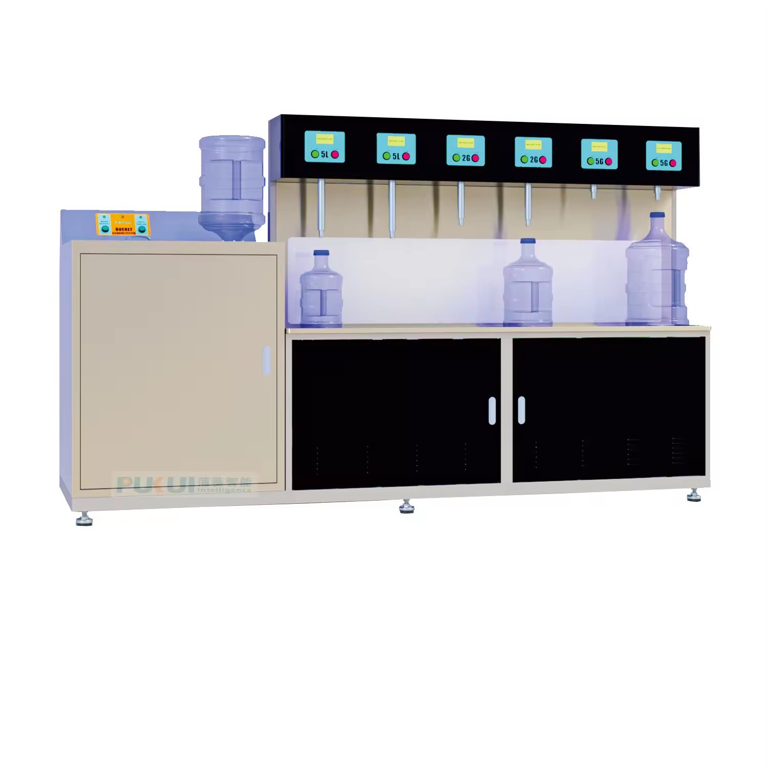 6 outlets Automatic Commercial Water Vending Machine for 5 gallon bottles