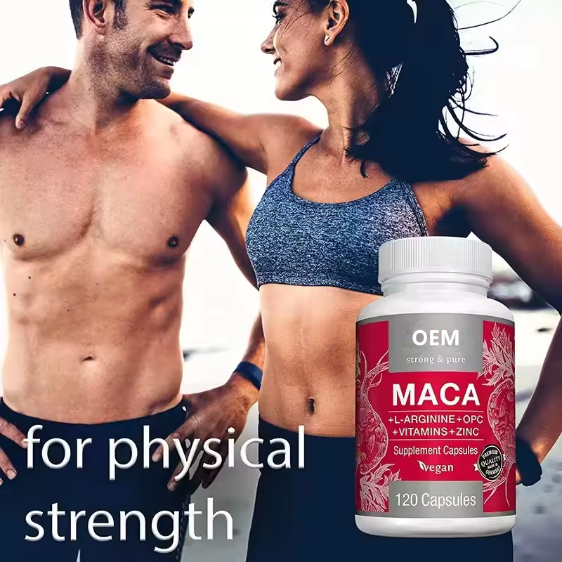 Oem Organic Supplement Maca Plus Capsules Strong Man Pills Maca Root Capsule