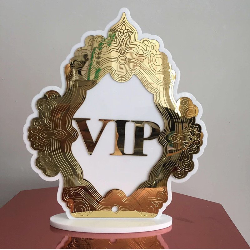 Hot Selling Vip Gold Table Number Holder Stand Wedding Place Card Table Numbers For Party