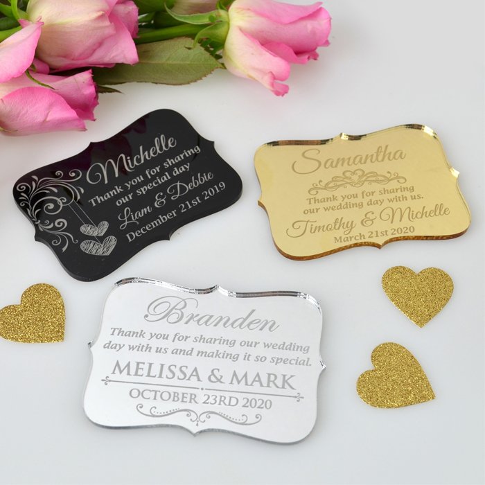 Custom Laser Cut Square Clear Acrylic Wedding Table Numbers Acrylic Laser Cut Place Cards