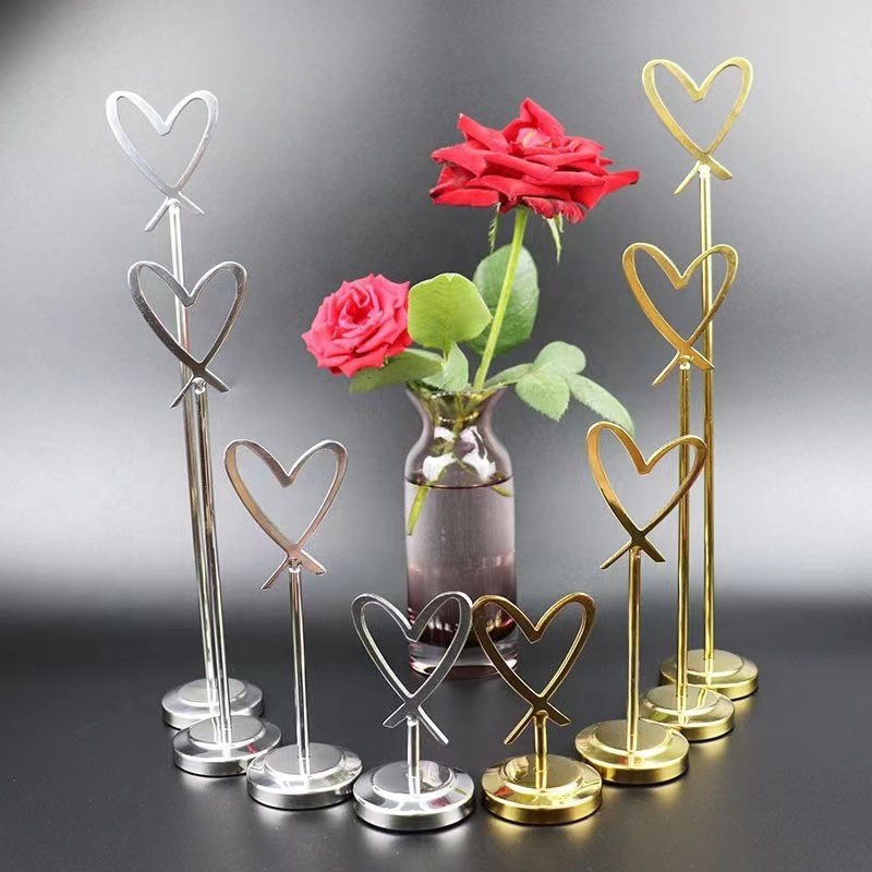 Stainless Steel Place Card Holder Metal Table Number Holder For Wedding Party