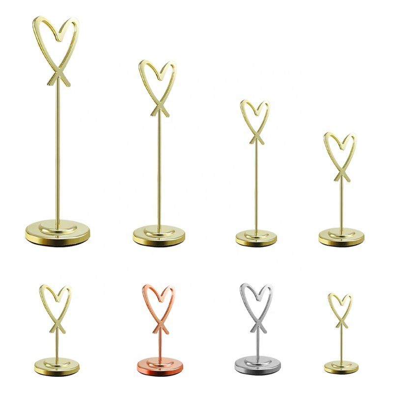 Stainless Steel Place Card Holder Metal Table Number Holder For Wedding Party