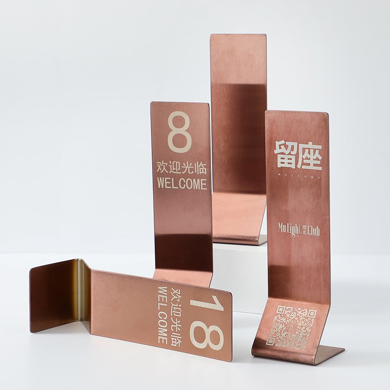 Metal restaurant table number Sign High quality wedding table number stands Golden Finished Table sign place cards for event