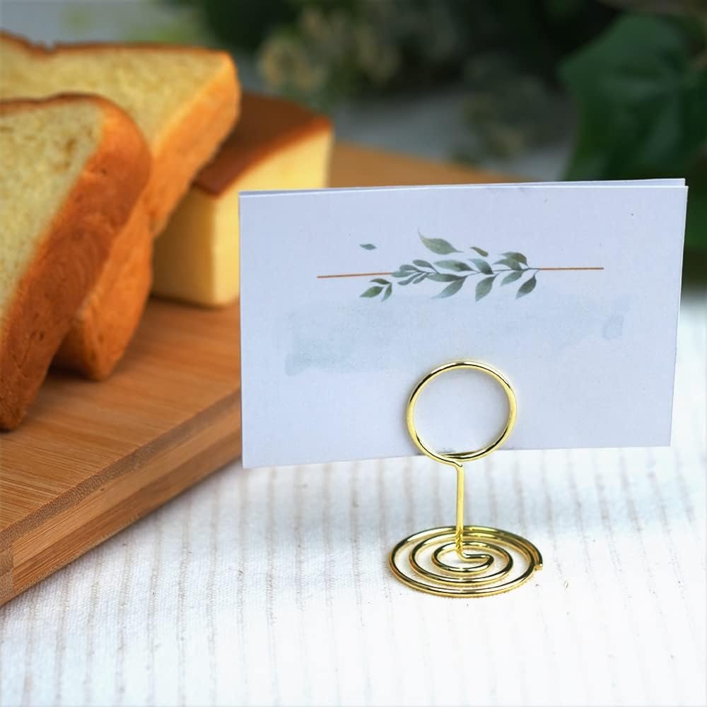 Wholesale Ring Shaped Small Size Wedding Table Place Card Stands Picture Photo Holder Gold Table Number Holders
