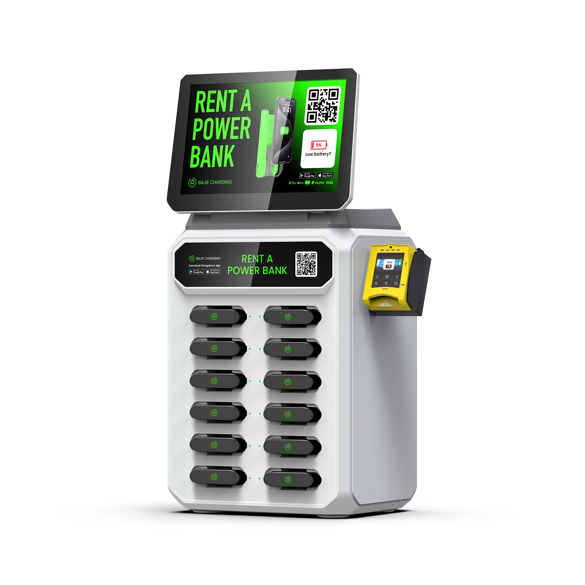 No Need Coin Operated Scan Code Cell Phone Shared Locker Charging Rental Station