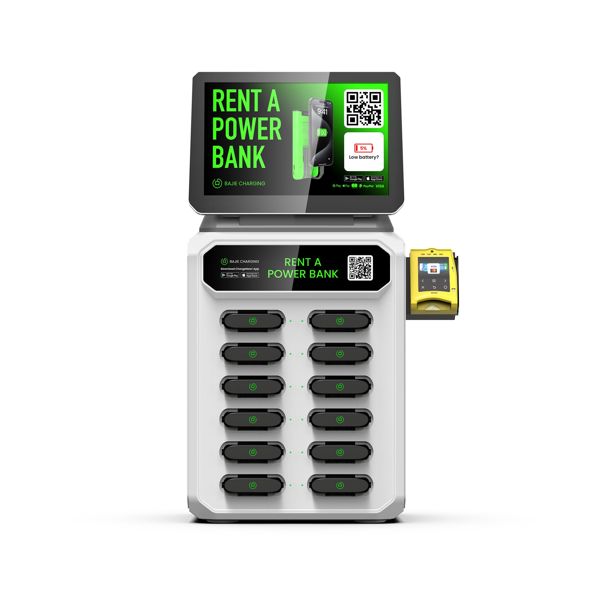 No Need Coin Operated Scan Code Cell Phone Shared Locker Charging Rental Station