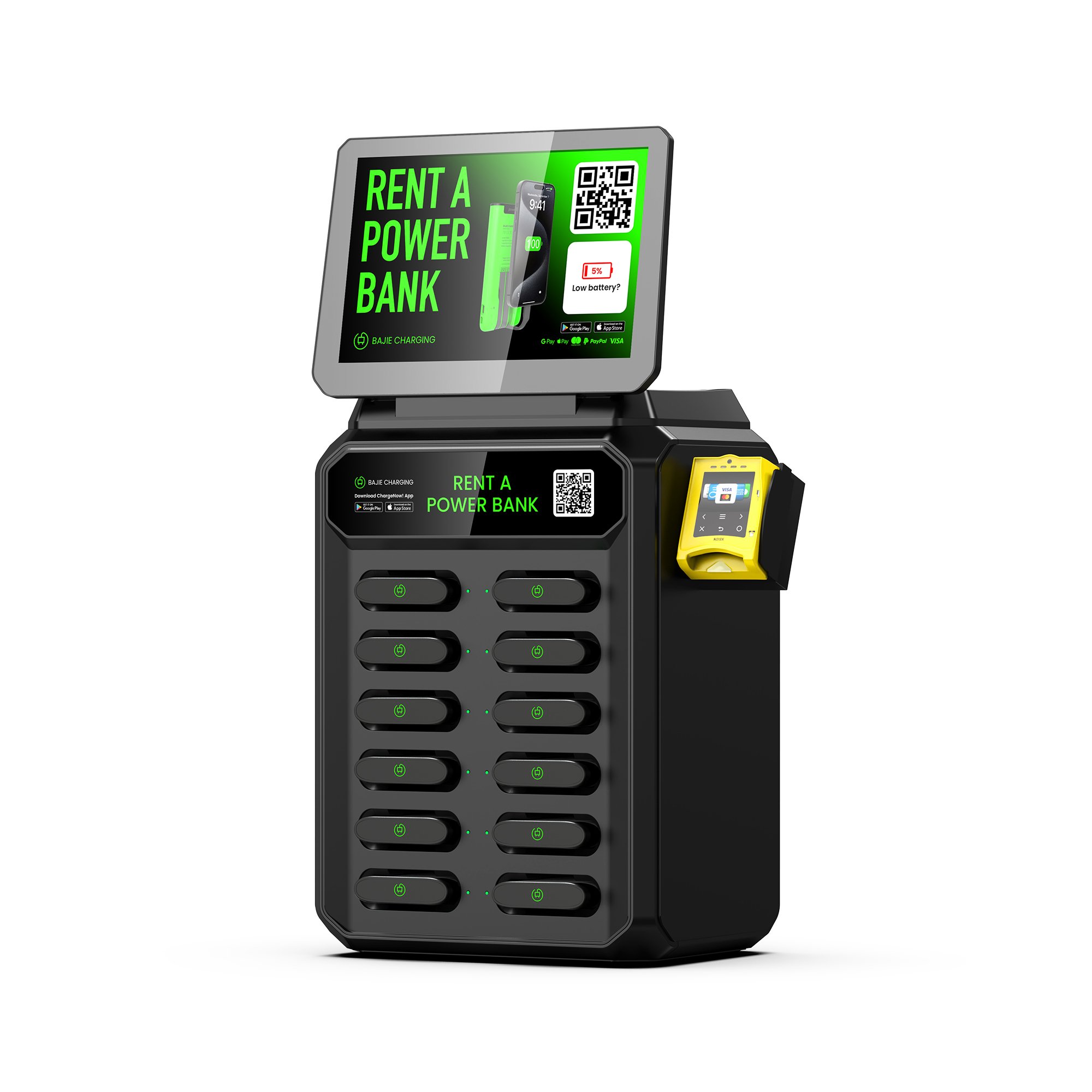 No Need Coin Operated Scan Code Cell Phone Shared Locker Charging Rental Station
