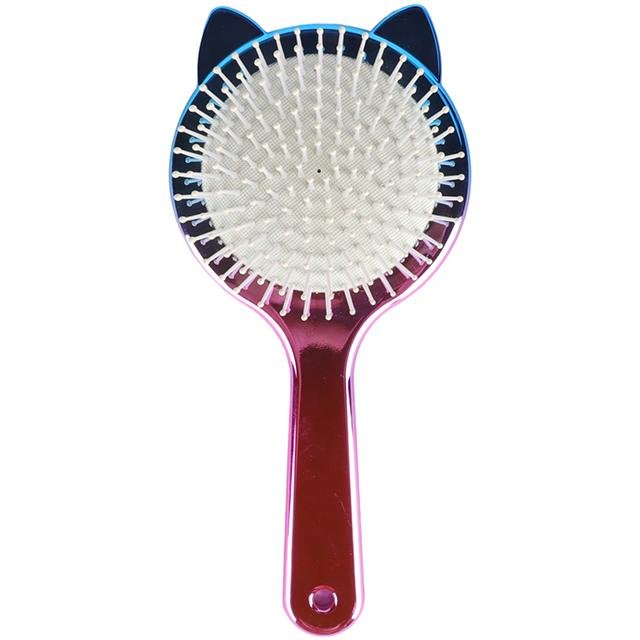Custom Logo Soft Cushion Nylon Massager Wet Dry Detangling Hair Brush Detangle Brushes