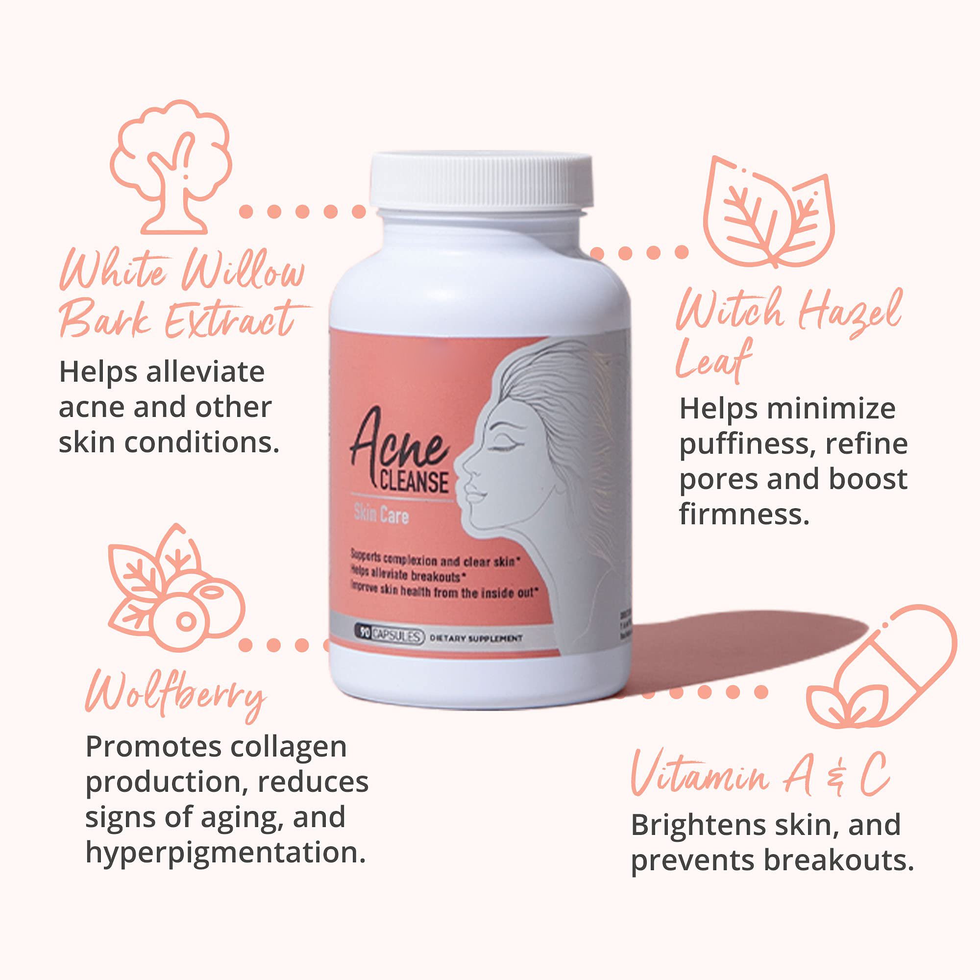 Acne supplement Skin Care Acne Cleanse Capsule Vegan Acne Capsule For Oily Skin Dark Spot skin whitening capsules