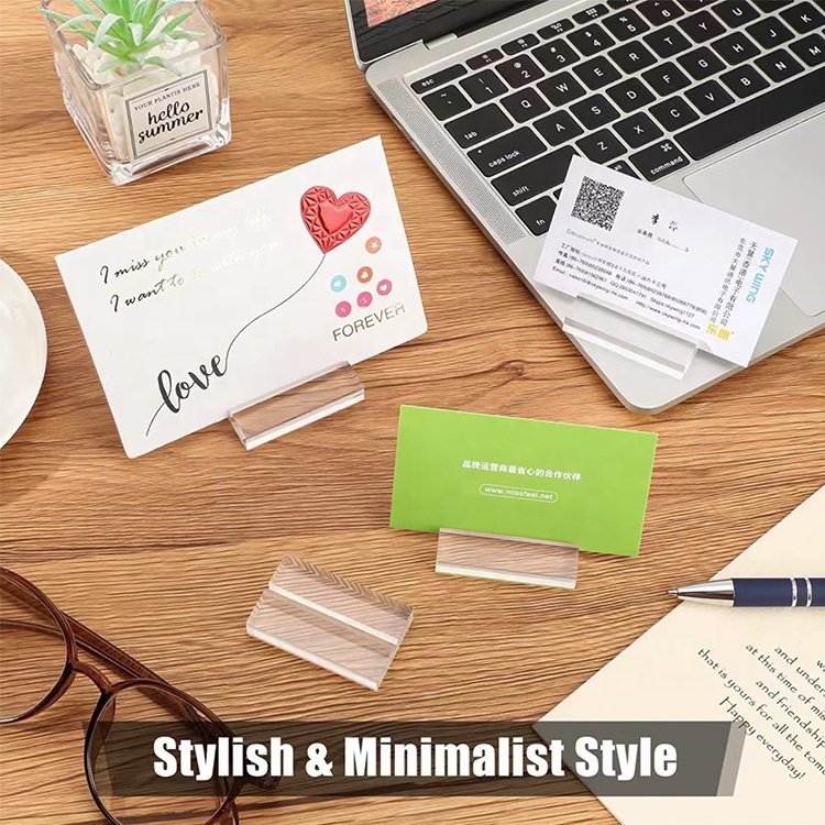 JERY Customizable Acrylic Stands Place Card Holders Wedding Sign Holders Table Numbers Display Stand Holders
