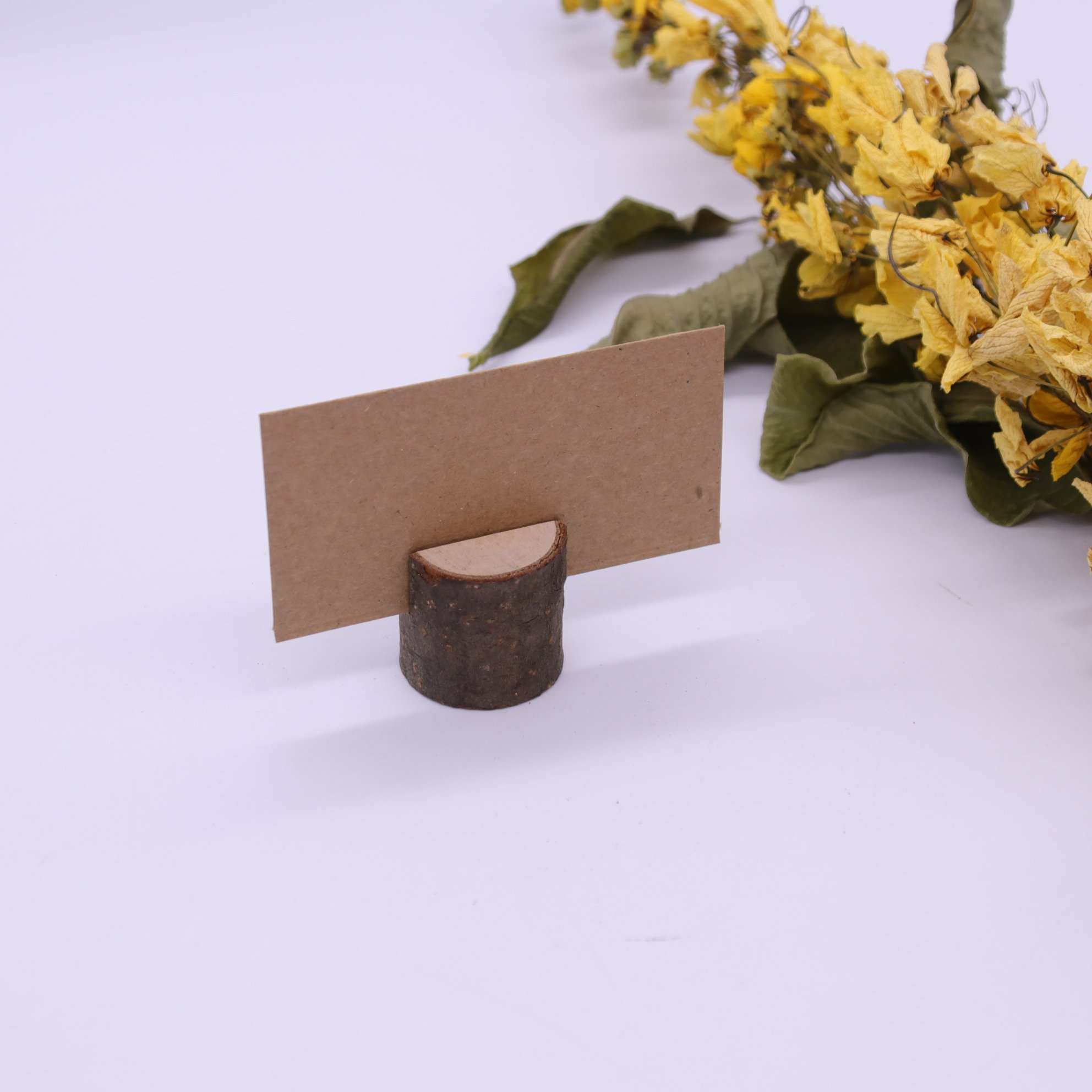 Tailai Rustic Wood Table Numbers Holder Wooden Place Card Holder Party Wedding Table Name Card Holder Memo Note Card