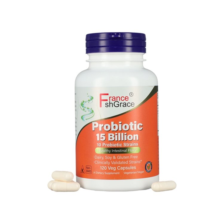 Probiotic 15 Billion with 10 Probiotic Strains Dairy Soy and Gluten Free 120 Vegan Capsules for Adults