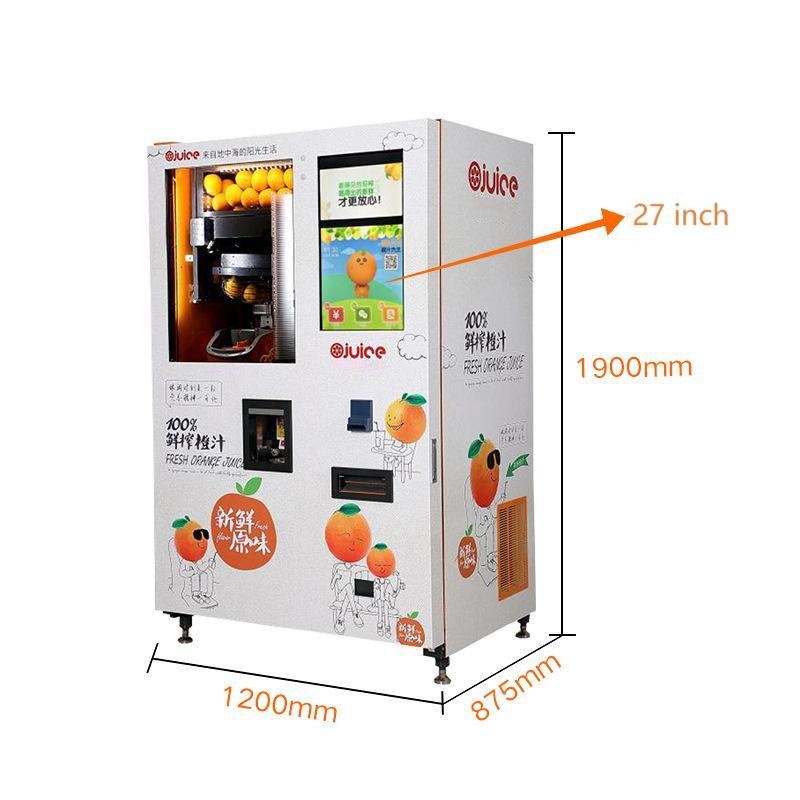 Micron Factory Direct Sale Natural Fresh Fruit Juice Orange Juice Vending Machine